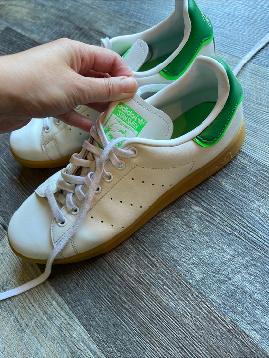 adidas Other - adidas Stan Smith White Sneakers with Green Insole and Gum Sole